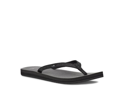 Sanuk Yoga Joy Sparkle - Sanuk Flip Flops Womens Black - Philippines NBWAUT459